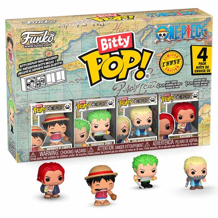 Blister 4 figuras Bitty POP One Piece Luffy