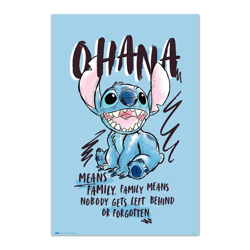 Poster Ohana Stitch Disney