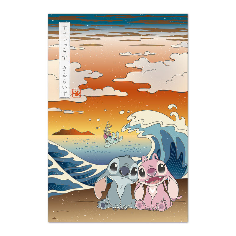 Poster Japon Angel &amp; Stitch Disney