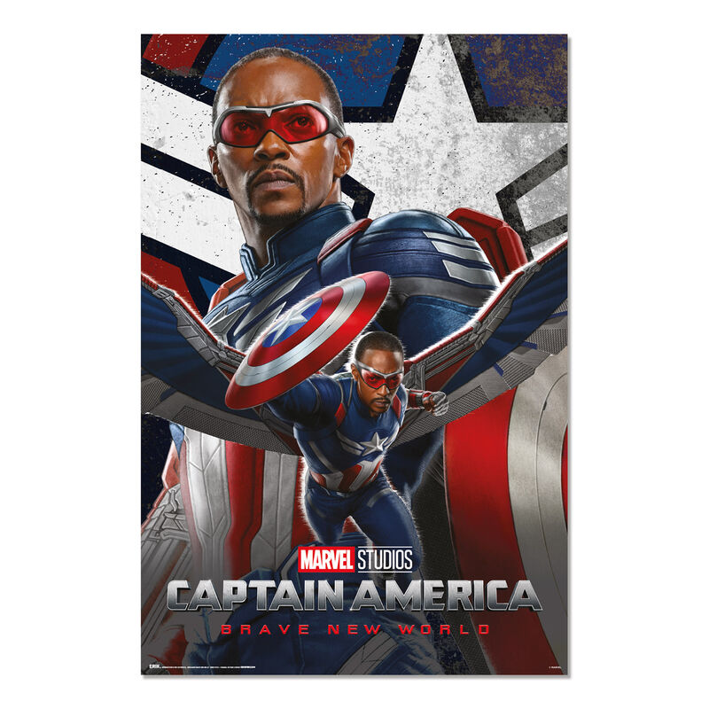 Poster Um Novo Mundo Capitão América Marvel