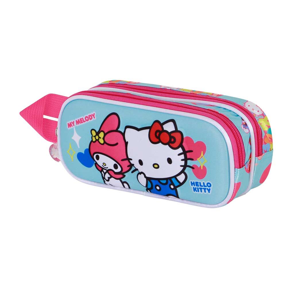 Estojo Duplo 3D Friendship Hello Kitty