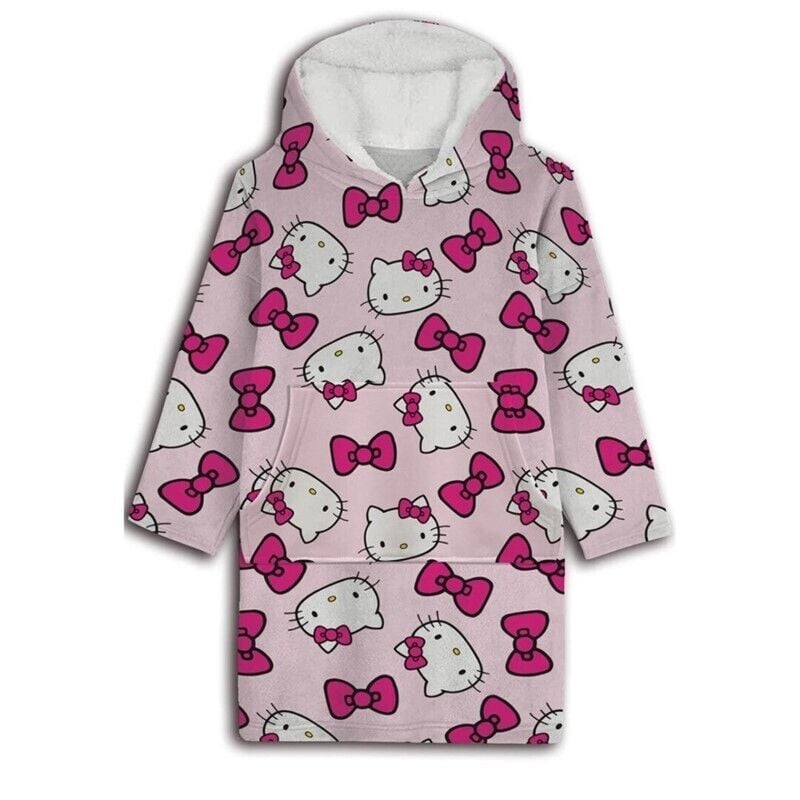 Camisola com Capuz Oversize Infantil Hello Kitty