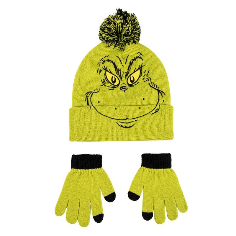 Conjunto de Gorro e Luvas The Grinch