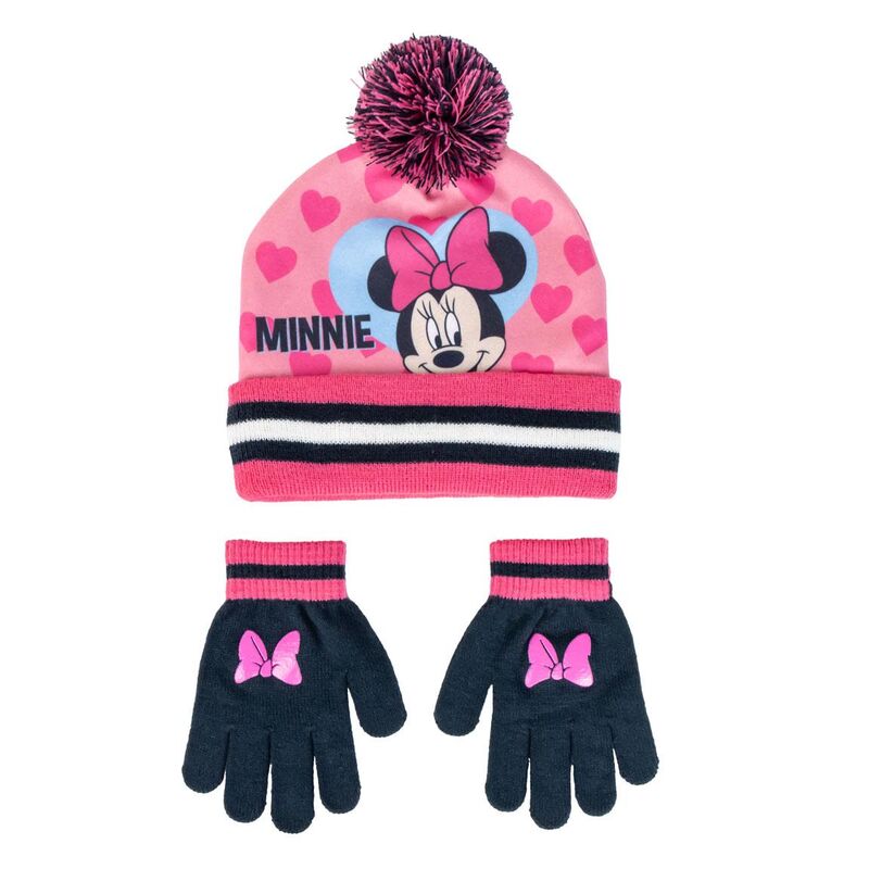 Conjunto Gorro e Luvas Minnie Disney