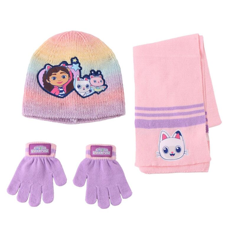 Conjunto Gorro, Cachecol e Luvas Gabby Dollhouse