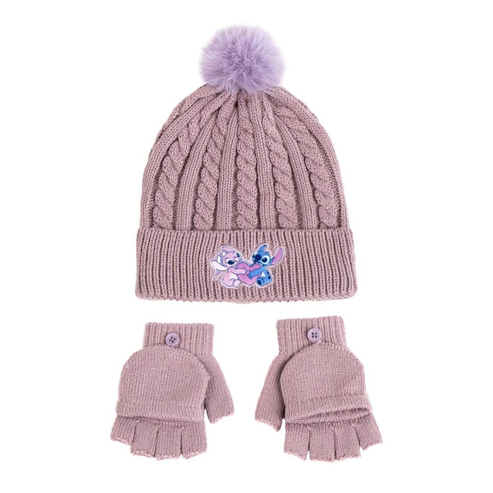 Conjunto Gorro e Luvas Stitch Disney