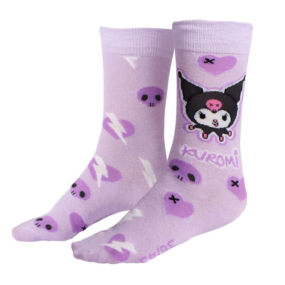 Set 3 Pares de Meias Kuromi Hello Kitty Adulto