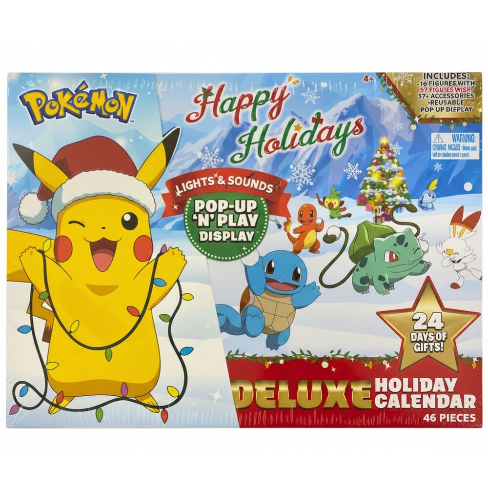 Calendário Advento Deluxe Pokémon Luzes e Som
