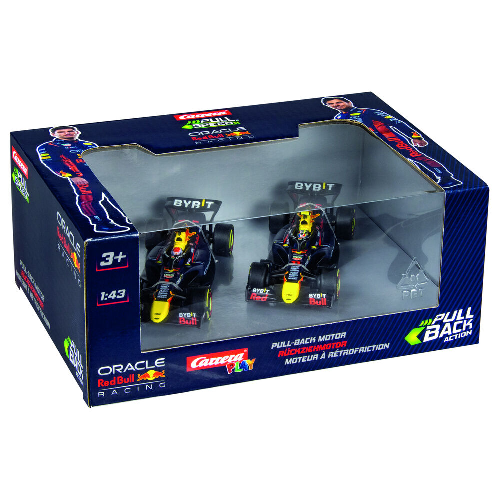 Set de 2 Carros F1 Red Bull Double Action pull back