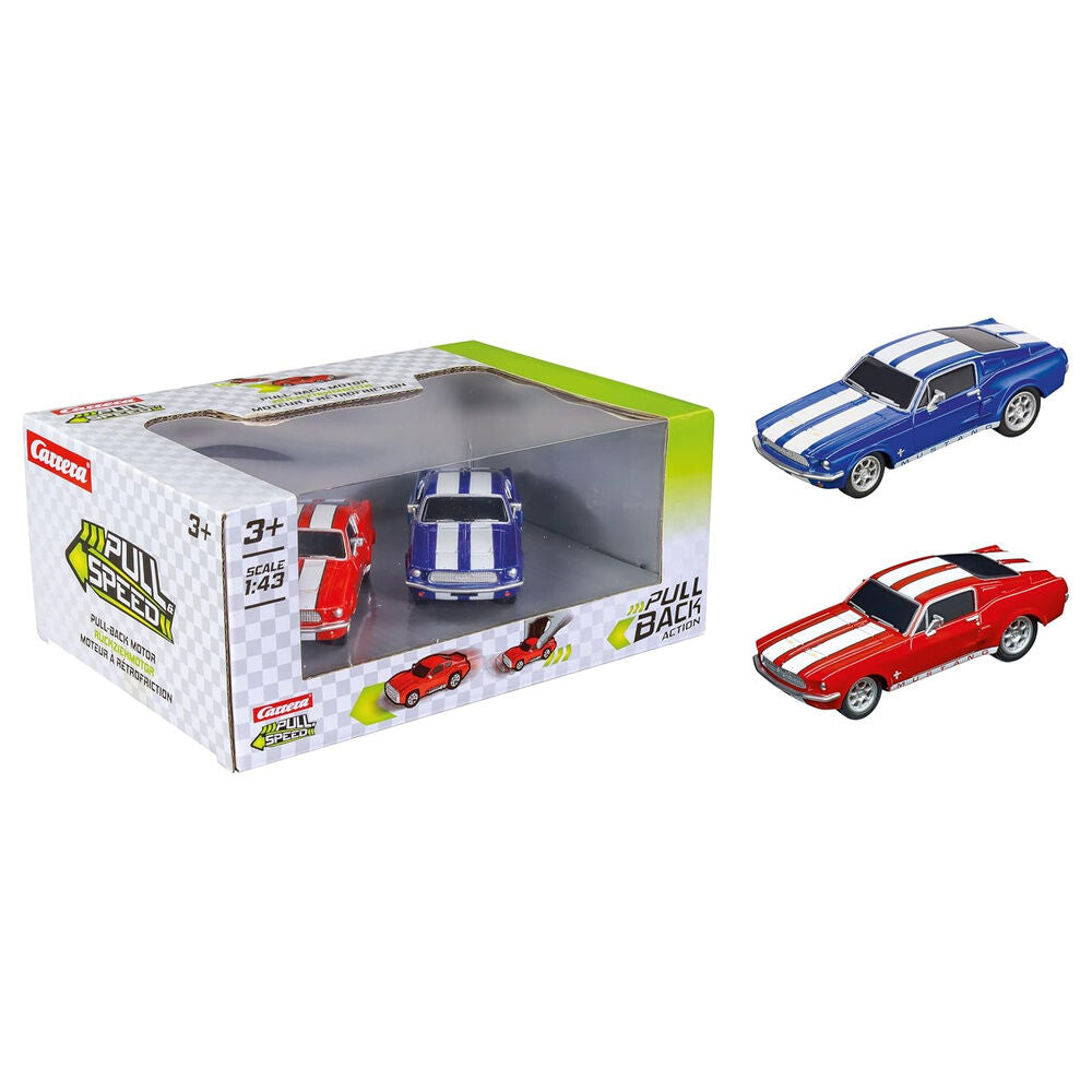 Set de 2 Carros Ford Mustang 67 Twinpack pull back