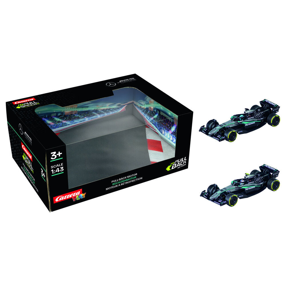 Set de 2 Carros F1 Mercedes AMG Petronas Twinpack pull back