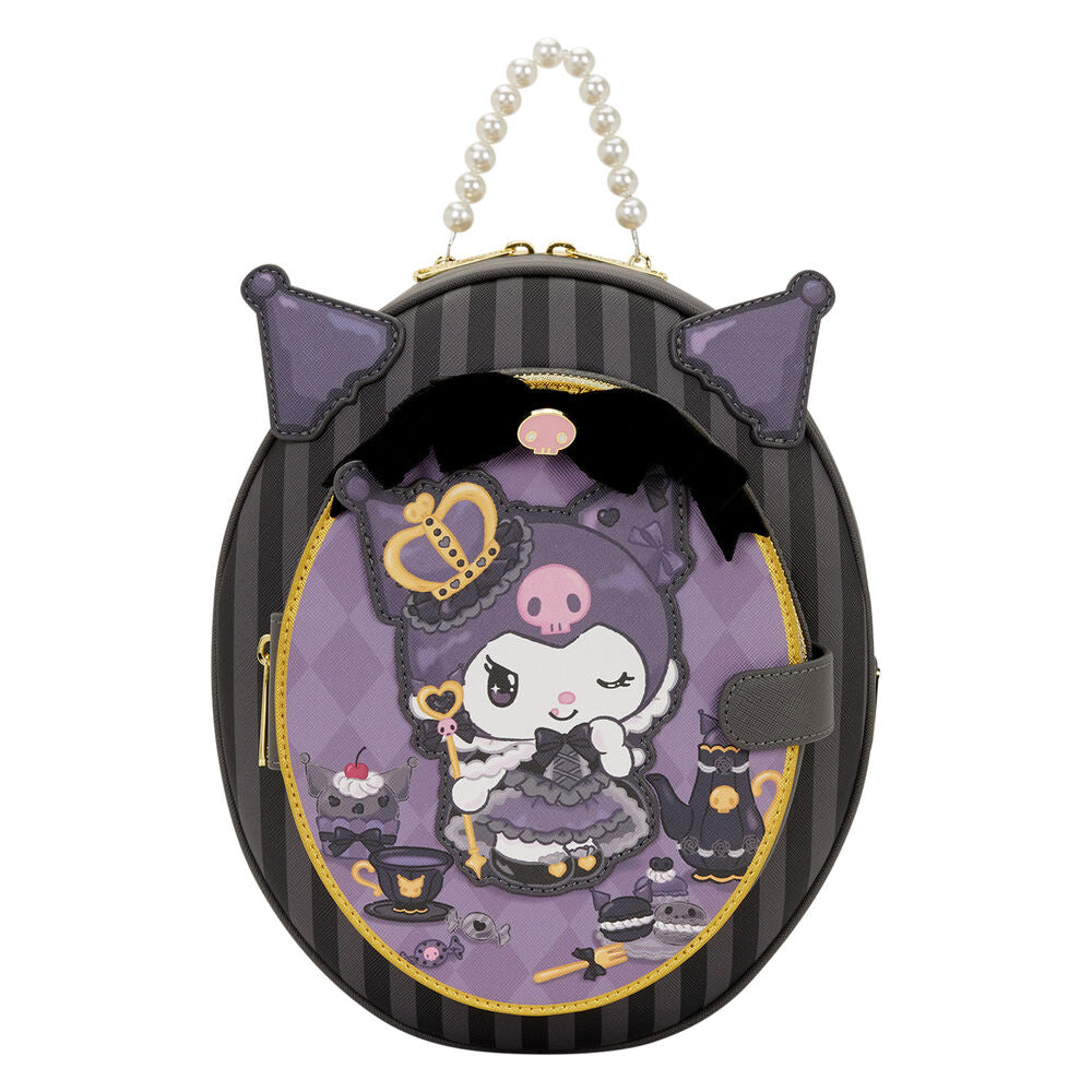 Mochila Casual 20th Anniversary Kuromi Hello Kitty Loungefly 28cm