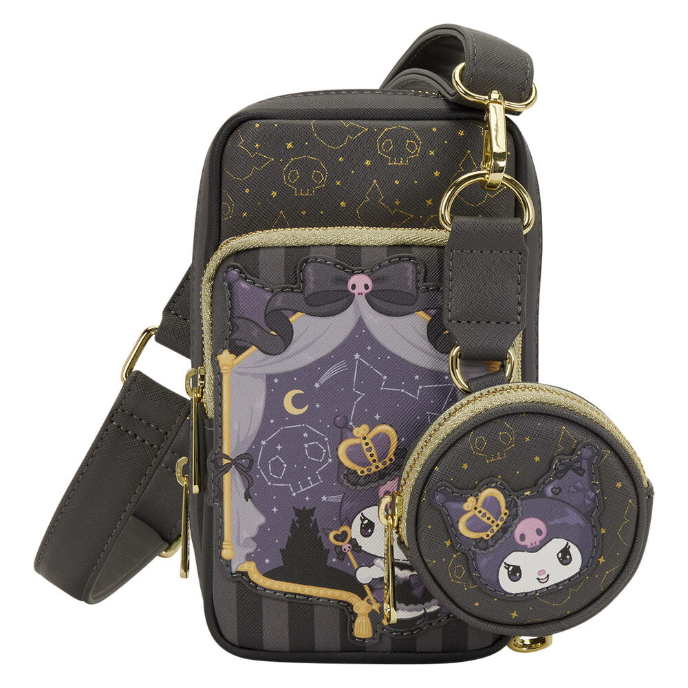 Bolsa Bandolera + Porta-Moedas 20th Anniversary Kuromi Hello Kitty Loungefly