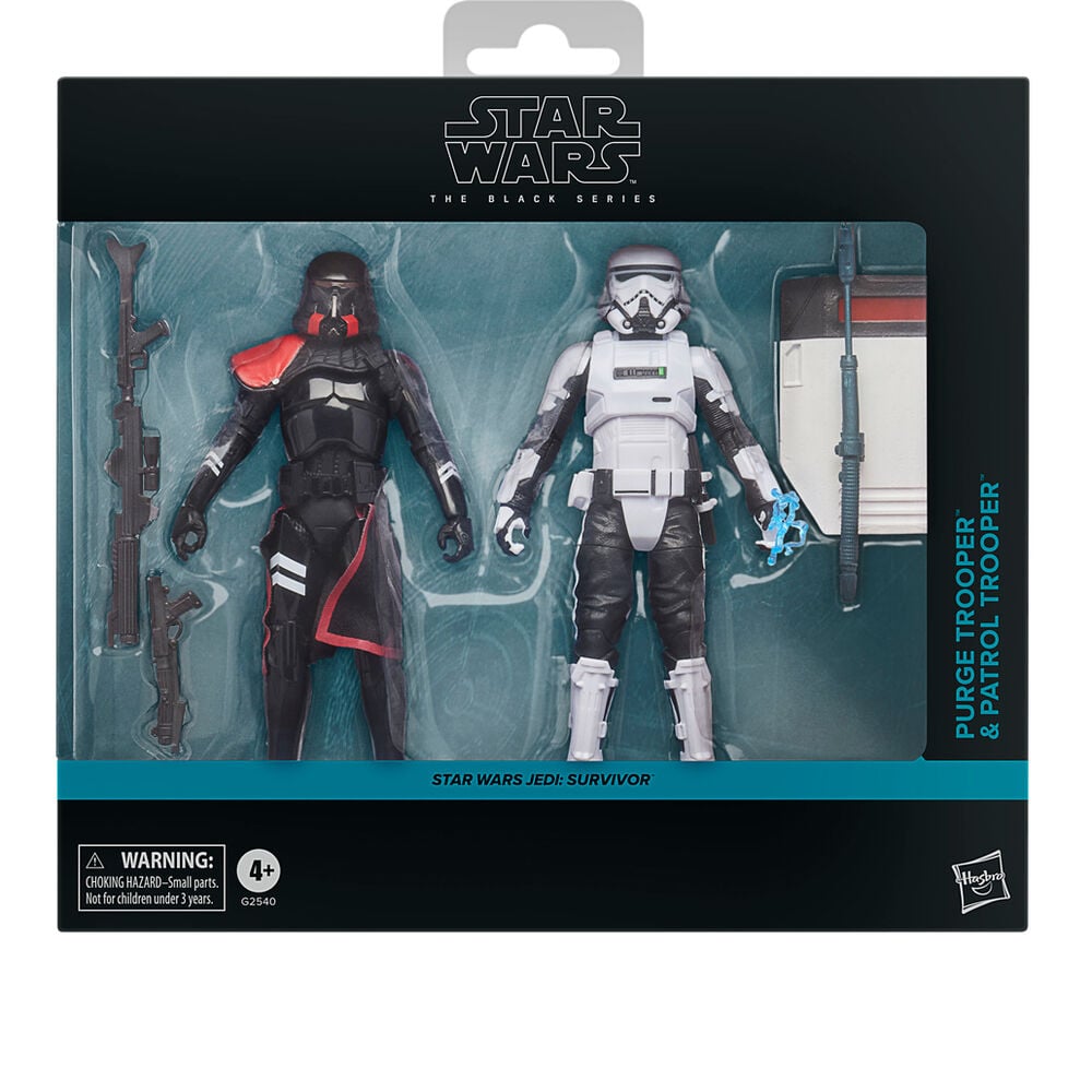 Pack 2 Figuras Purge Trooper &amp; Patrol Trooper Jedi Survivor Star Wars 15cm