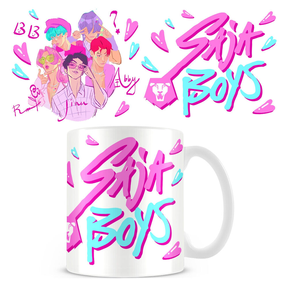 Caneca Cerâmica Saja Boys Art K-Pop Demon Hunters 325ml