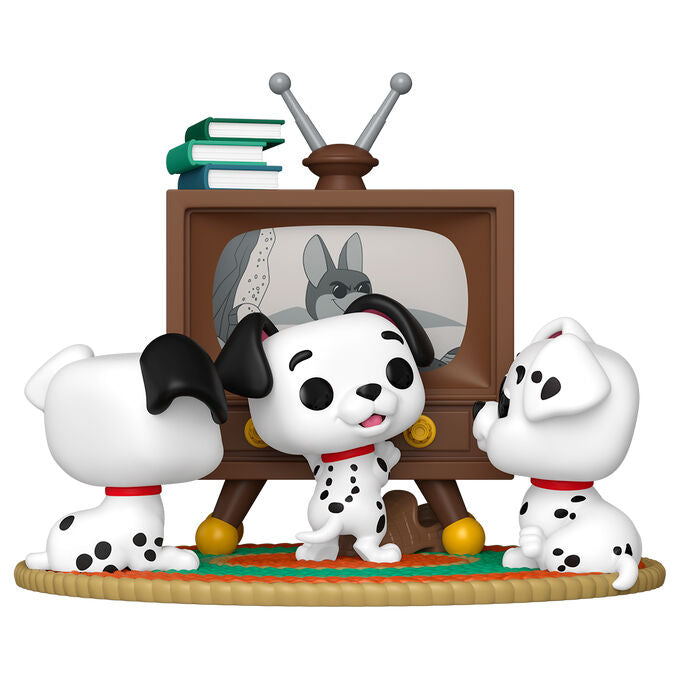Funko POP Moment Disney 101 Dalmatas Rolly Patch &amp; Lucky with TV