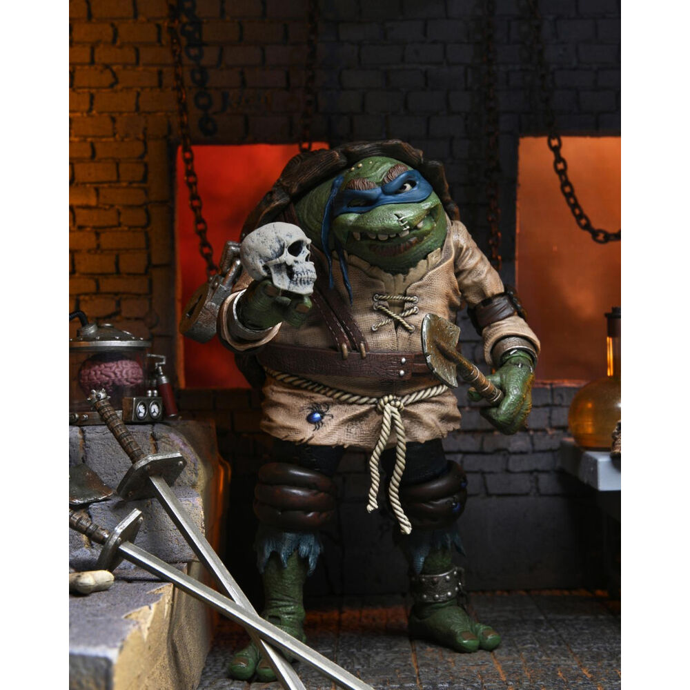 Figura Ultimate Leonardo As Hunchback Tartarugas Ninja 18cm