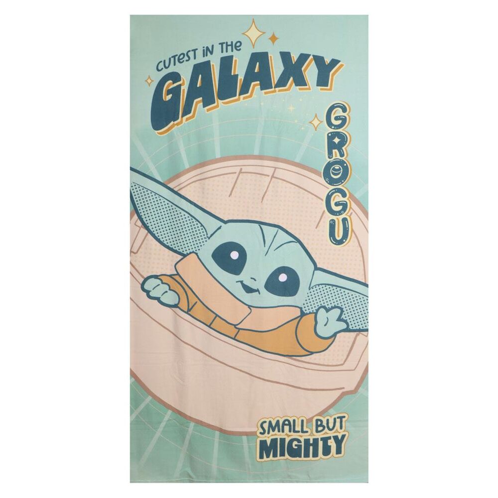 Toalha de Praia Microfibra Grogu The Mandalorian Star Wars