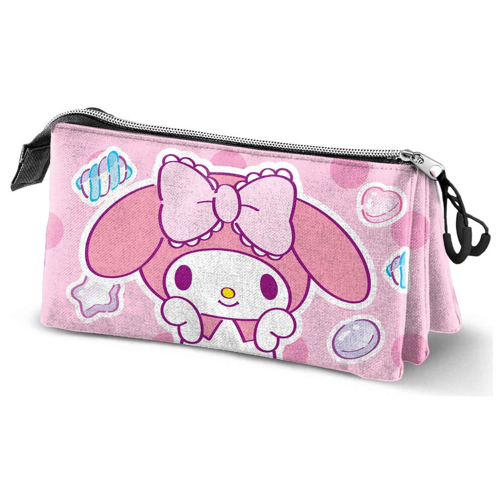 Estojo Triplo Sweets My Melody Hello Kitty