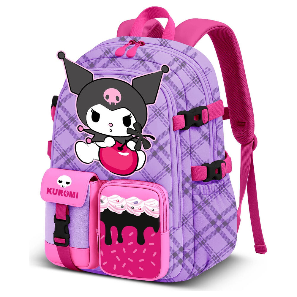 Mochila Escolar Kuromi Hello Kitty 40cm