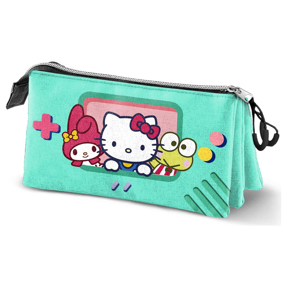 Estojo Triplo Videogame Hello Kitty and Friends