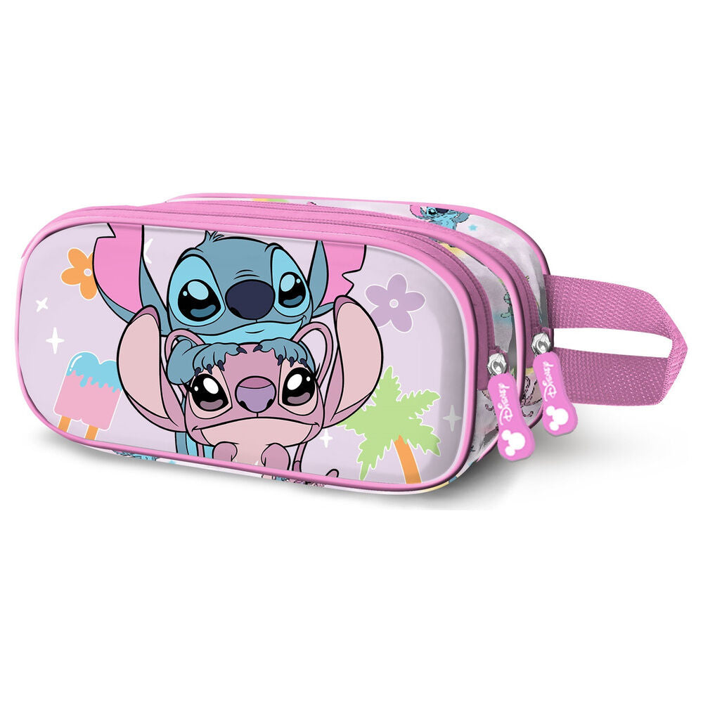 Estojo 3D Couple Angel &amp; Stitch Disney