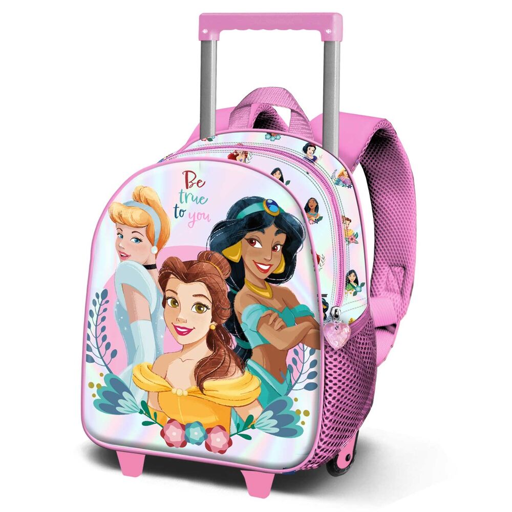 Mochila Pré-Escolar Trolley 3D Princesas Disney 31cm