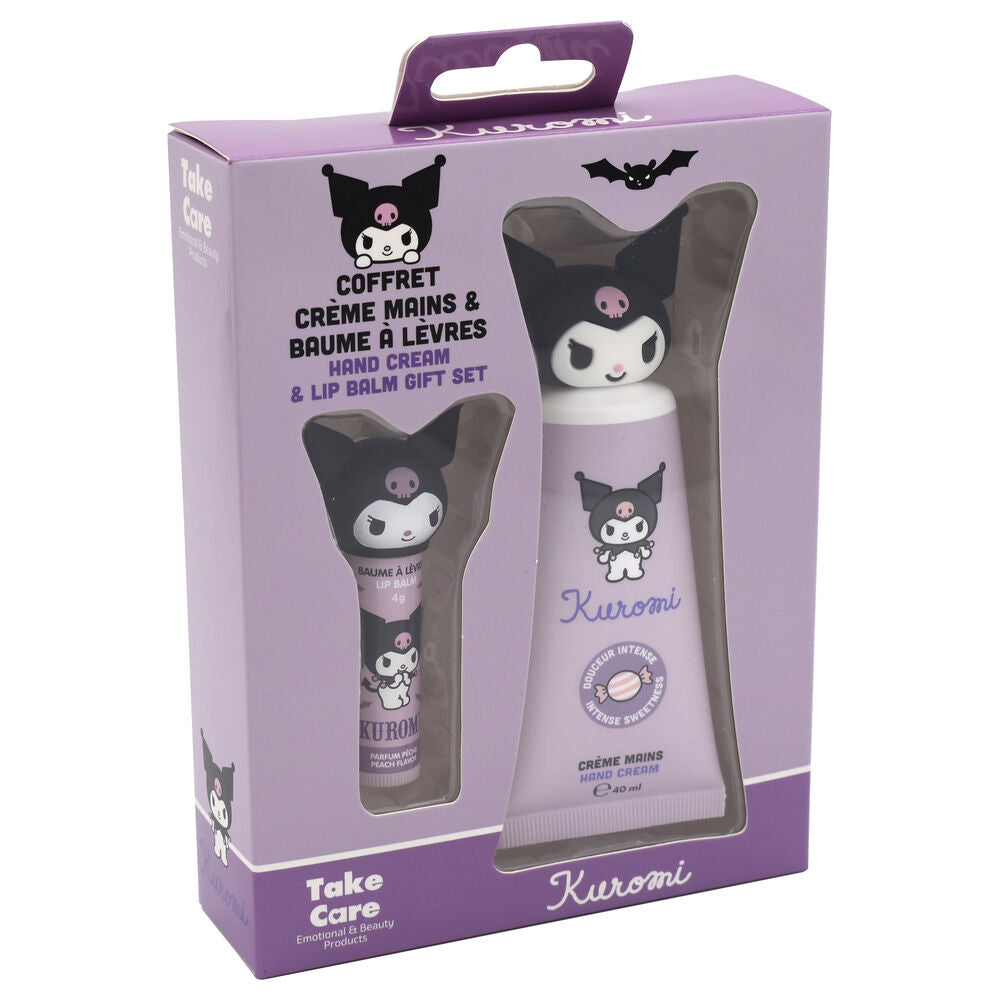 Creme de mãos e bálsamo labial Kuromi Hello Kitty
