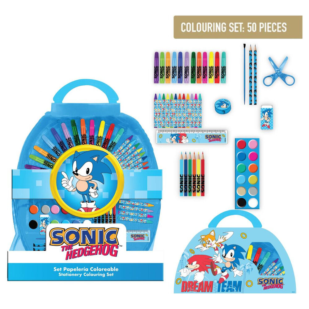 Set de Papelaria Sonic the Hedgehog 50pcs