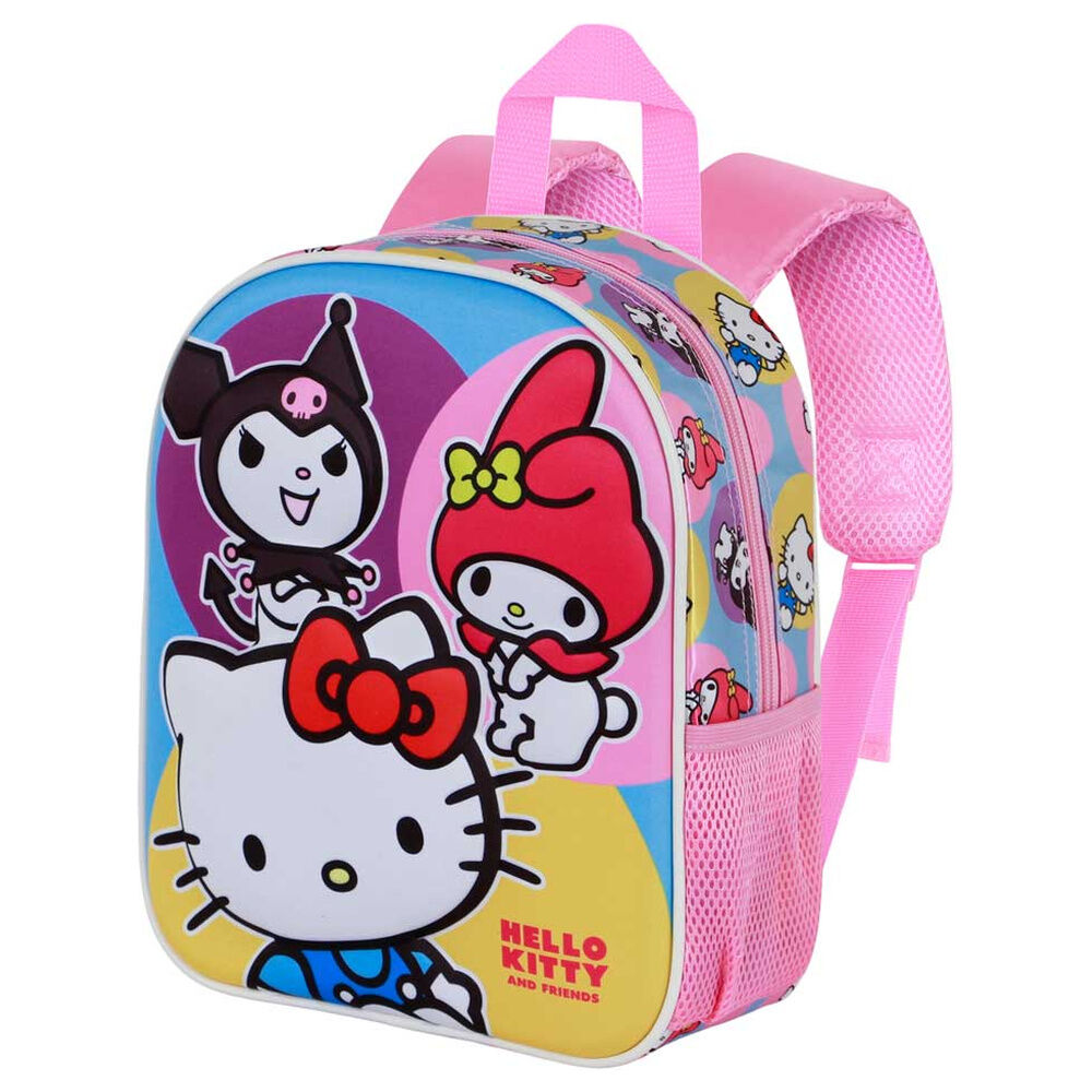 Mochila Pré-Escolar 3D Happy Hello Kitty and Friends 30cm