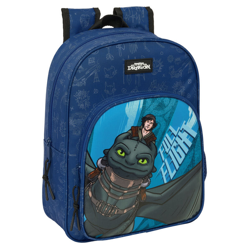 Mochila Pré-Escolar Adaptável How to Train Your Dragon 34cm