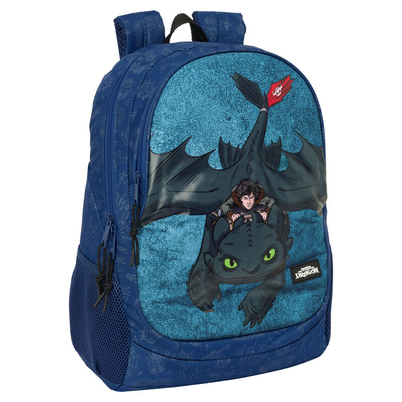 Mochila Escolar How to Train Your Dragon 44cm Adaptável