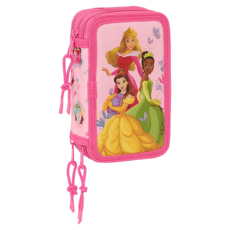Estojo Triplo com Material Escolar Princesas Disney 37pcs