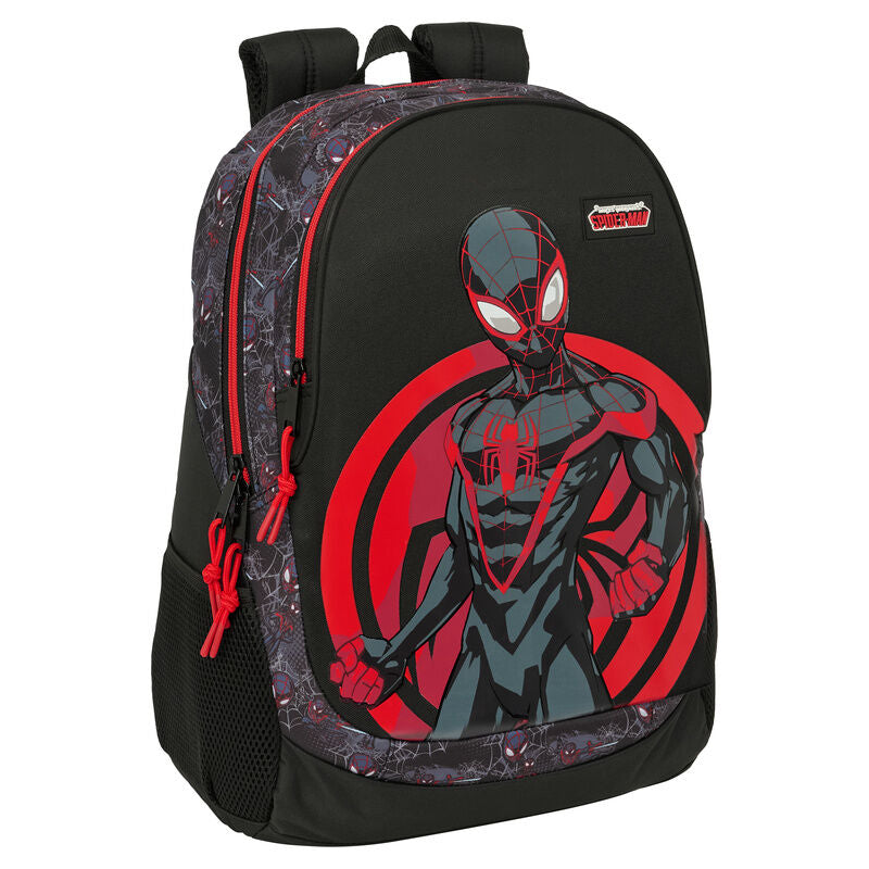 Mochila Escolar Miles Morales Spiderman Marvel 44cm Adaptável