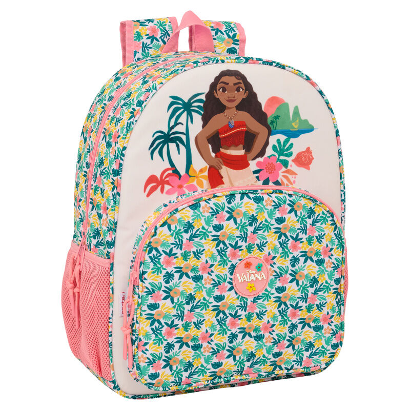 Mochila Escolar Vaiana Moana Disney 42cm Adaptável