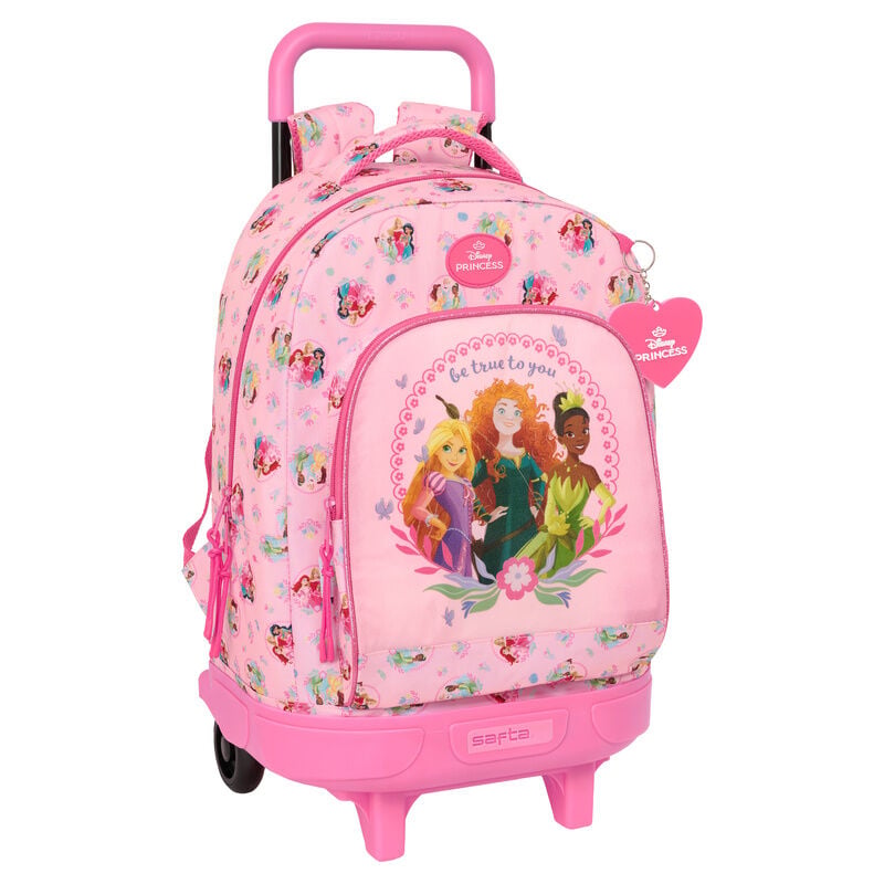 Mochila Escolar Trolley Compact Princesas Disney 43cm
