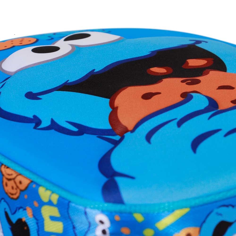 Mochila Pré-Escolar 3D Cookie Monster Rua Sésamo 30cm