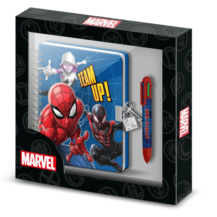 Diário + Caneta Spiderrman Marvel