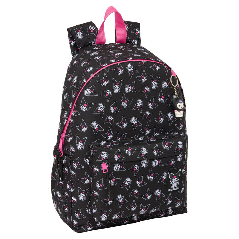Mochila Escolar Kuromi Hello Kitty 43cm