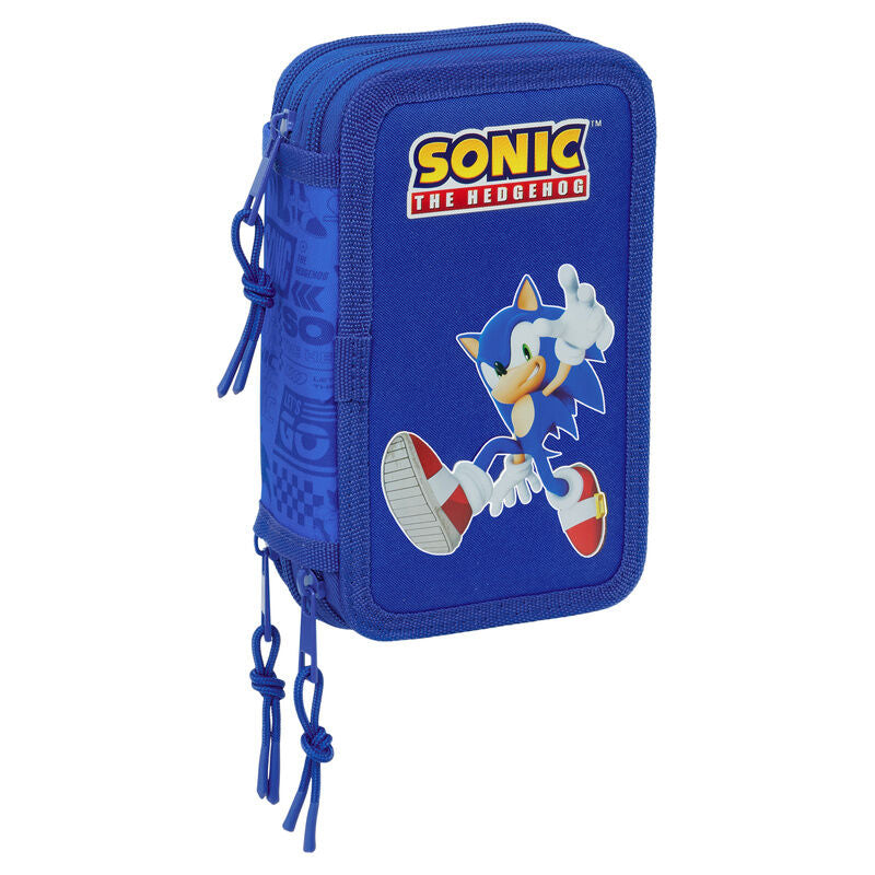 Estojo Triplo Sonic the Hedgehog 37pcs