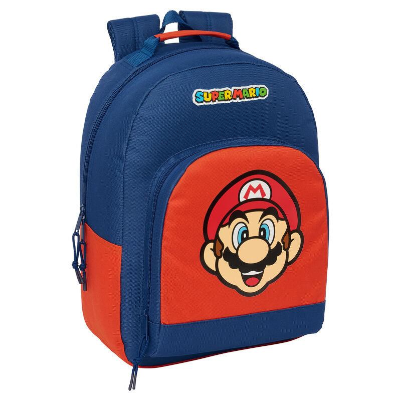 Mochila Escolar Adaptável Mamma Mia Super Mario Bros 42cm