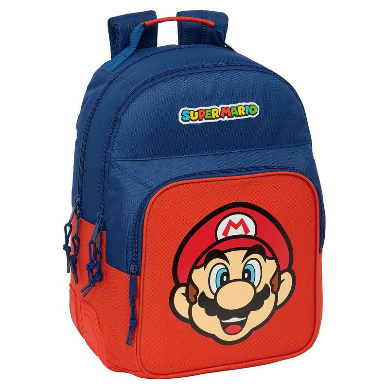 Mochila Escolar Adaptável Mamma Mia Super Mario Bros 42cm