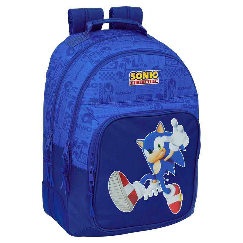 Mochila Escolar Sonic the Hedgehog 42cm Adaptável