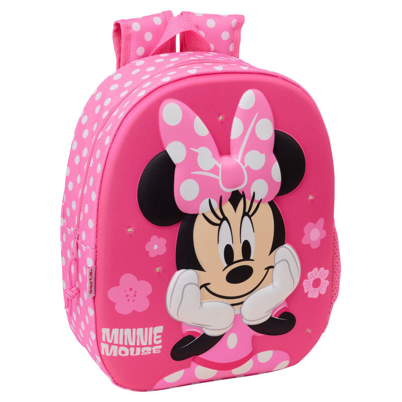 Mochila Pré-Escolar 3D LED Minnie Disney 33cm