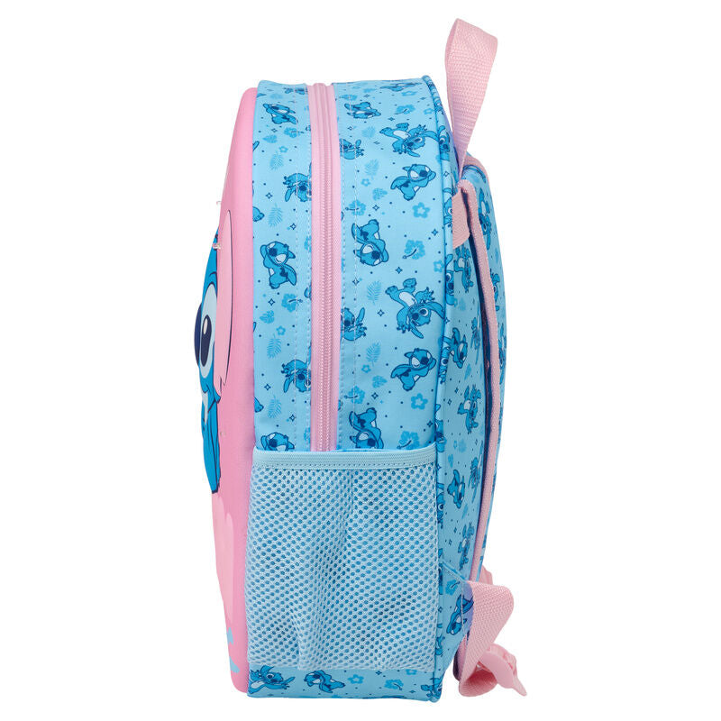 Mochila Pré-Escolar 3D LED Stitch Disney 33cm
