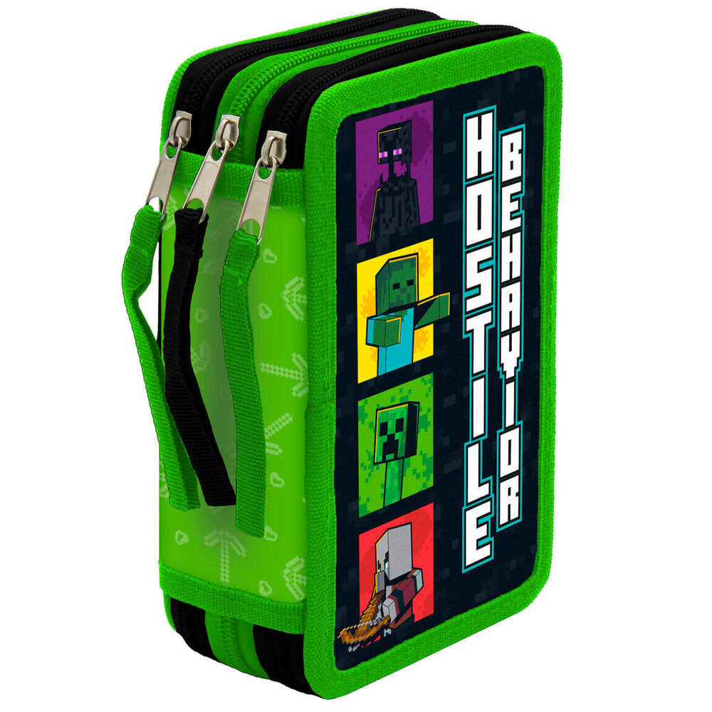 Estojo Triplo Minecraft 39pcs