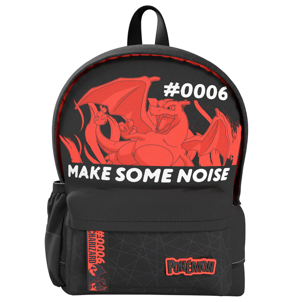 Mochila Escolar Adaptável Charizard Twilight Champions Pokemon 41cm