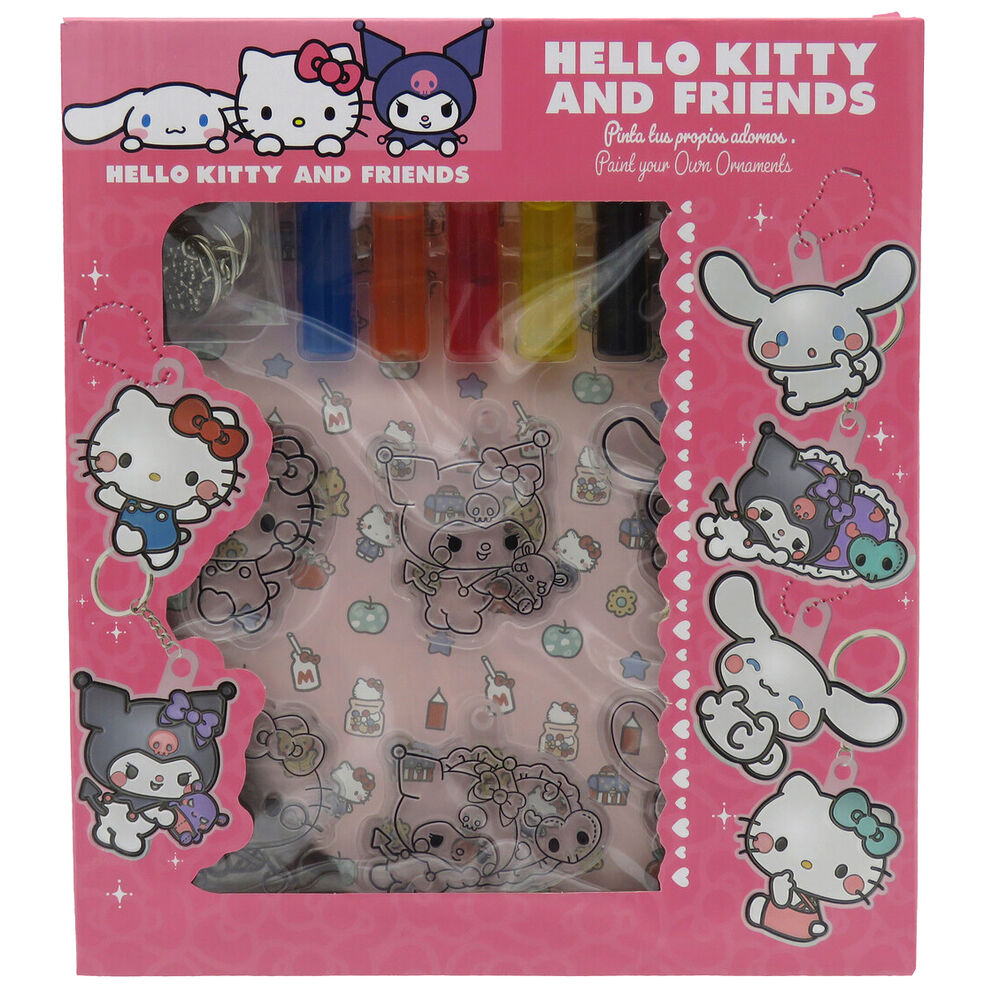 Set de Papelaria para Pintar Hello Kitty and Friends