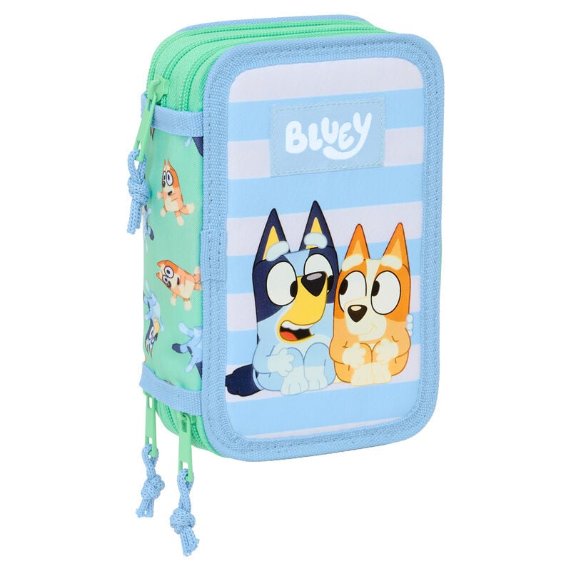 Estojo Triplo com Material Escolar Sisters Bluey 37pcs