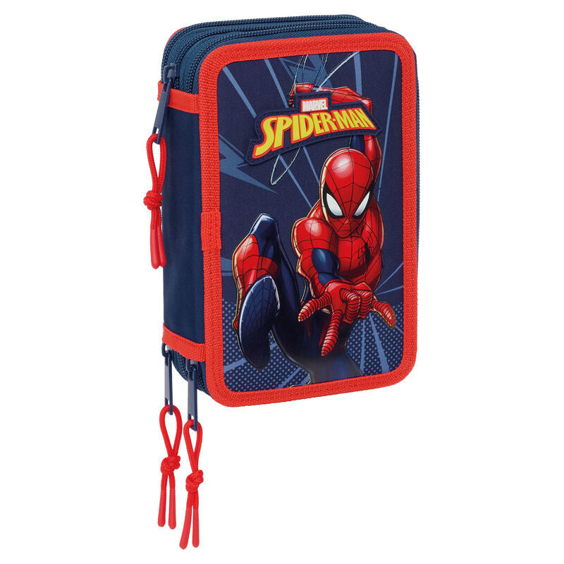 Estojo Triplo Spiderman Marvel 37pcs